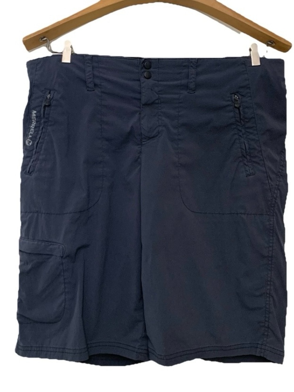 Merrell Charcoal Gray Cargo Hiking Shorts Women’s Sz 12 Gorpcore Granola Girl